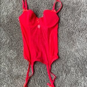 Red Lacey Victoria’s Secret teddy